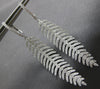 ESTATE LARGE 1.28CT DIAMOND 18KT WHITE GOLD 3D MULTI LEAF FUN HANGING EARRINGS