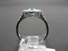 ESTATE 1.60CTW DIAMOND & AAA BLUE TOPAZ 14KT WHITE GOLD FILIGREE MILGRAIN RING