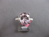 LARGE 4.69CT DIAMOND & AAA KUNZITE 18KT WHITE GOLD CUSHION ROUND ENGAGEMENT RING