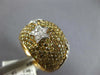 EXTRA LARGE 4.06CT WHITE & CANARY DIAMOND 18KT YELLOW GOLD 3D SHOOTING STAR RING