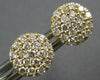 ESTATE .50CT DIAMOND 14KT YELLOW GOLD 3D CLASSIC CLUSTER FLOWER STUD EARRINGS