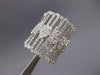 EXTRA LARGE 2.16CT DIAMOND 18KT WHITE GOLD 3D MULTI BAR PEAR SHAPE COCKTAIL RING