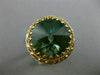 ANTIQUE LARGE 15CT AAA GREEN TOPAZ 14KT YELLOW GOLD 3D OPEN FILIGREE RING #25395