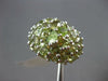 ESTATE EXTRA LARGE 6.66CT AAA PERIDOT 18KT WHITE GOLD CLUSTER FILIGREE FUN RING