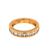 1.88CT DIAMOND 18KT YELLOW GOLD 3D EMERALD CUT CHANNEL WEDDING ANNIVERSARY RING