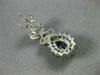 ESTATE 1.90CT DIAMOND & TANZANITE 14K WHITE GOLD FILIGREE HANGING EARRINGS 10192