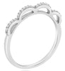 ESTATE .10CT DIAMOND 14KT WHITE GOLD 3D CLASSIC CROWN WEDDING ANNIVERSARY RING