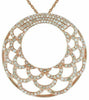 ESTATE 1.0CT DIAMOND 14KT ROSE GOLD 3D CIRCLE OF LIFE OPEN FILIGREE FUN PENDANT