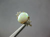 ESTATE 1.67CT DIAMOND & AAA OPAL 14KT 2 TONE GOLD CLASSIC OVAL & ROUND FUN RING