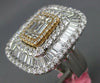 4.34CT DIAMOND 18K WHITE & ROSE GOLD 3D ROUND & BAGUETTE BALLERINA COCKTAIL RING