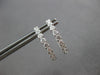 ESTATE 1.06CT DIAMOND 18KT WHITE GOLD 3D INSIDE OUT OVAL HOOP HANGING EARRINGS