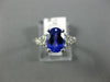 1.62CT DIAMOND & AAA TANZANITE 14KT WHITE GOLD OVAL & ROUND ENGAGEMENT RING