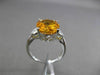 ESTATE 5.24CTW DIAMOND & AAA EXTRA FACET CITRINE 14KT WHITE GOLD ENGAGEMENT RING