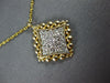 ESTATE .29CT DIAMOND 14KT 2 TONE GOLD 3D PAVE SQUARE FILIGREE BEADED FUN PENDANT