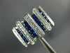 LARGE 1.62CT DIAMOND & AAA SAPPHIRE 18KT WHITE GOLD PRINCESS & ROUND RING #2136