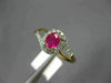 ESTATE .58CT DIAMOND & AAA RUBY 14K YELLOW GOLD 3D LOVE KNOT FRIENDSHIP FUN RING
