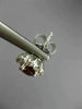 ESTATE 2.32CT DIAMOND & AAA RUBY 14K WHITE GOLD OVAL FLOWER STUD EARRINGS #25794