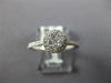 ESTATE .31CT DIAMOND 18KT WHITE GOLD 3D CLUSTER FLOWER HALO FRIENDSHIP RING
