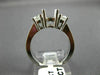 ESTATE .98CT DIAMOND 14KT WHITE GOLD 3D ROUND SEMI MOUNT ENGAGEMENT RING #21433