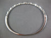 1.33CT DIAMOND & AAA SAPPHIRE 18KT WHITE GOLD 3D SEMI ETERNITY BANGLE BRACELET