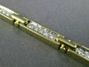 ESTATE 1.0CT DIAMOND 14KT WHITE & YELLOW GOLD CROSS RECTANGULAR TENNIS BRACELET