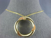 ESTATE 14KT YELLOW AND ROSE GOLD 3D CLASSIC CIRCLE OF LIFE ROPE FUN NECKLACE