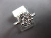 ESTATE .75CT DIAMOND 14KT WHITE GOLD 3D CLASSIC ROUND INVISIBLE FLOWER LOVE RING