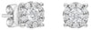 .47CT DIAMOND 14K WHITE GOLD ROUND CLASSIC SOLITAIRE HALO FILIGREE STUD EARRINGS