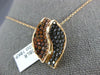 ESTATE LARGE 1.10CT BLACK & ORANGE DIAMOND 18KT ROSE GOLD MARQUISE SHAPE PENDANT