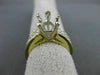 ESTATE WIDE 1.60CT DIAMOND 18KT TWO TONE GOLD SEMI MOUNT ENGAGEMENT RING #10870