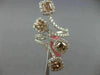 LARGE 3.0CT WHITE & CHOCOLATE FANCY DIAMOND 18KT WHITE GOLD 3D HALO SQUARE RING
