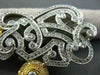 ANTIQUE LARGE 2.90CT DIAMOND 18KT W&Y GOLD GOLDEN SOUTH SEA PEARL PIN & PENDANT