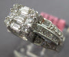 1.37CT DIAMOND 18KT WHITE GOLD ROUND BAGUETTE & PRINCESS CLUSTER ENGAGEMENT RING