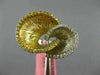 WIDE .34CT WHITE & FANCY YELLOW DIAMOND 18K 2 TONE GOLD DOUBLE SHELL FLOWER RING