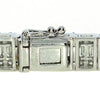 WIDE 6.55CT DIAMOND 18KT WHITE GOLD 3D ROUND & BAGUETTE CLASSIC TENNIS BRACELET