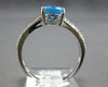 1.57CT DIAMOND & AAA BLUE TOPAZ 18KT WHITE GOLD OVAL & ROUND FILIGREE LOVE RING