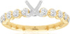 .50CT DIAMOND 14KT YELLOW GOLD 3D ROUND SEMI ETERNITY SEMI MOUNT ENGAGEMENT RING