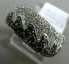 ESTATE .50CT BLACK & WHITE DIAMOND 14K WHITE GOLD 3D CLASSIC MULTI WAVE FUN RING