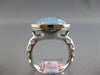 3.52CT DIAMOND & AAA AQUAMARINE 14KT WHITE GOLD 3D ROUND FILIGREE HALO FUN RING