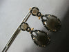 12.94CT WHITE & BLACK DIAMOND & AAA SMOKEY TOPAZ 14KT ROSE GOLD HANGING EARRINGS