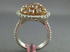 ESTATE LARGE 2.91CT MULTI COLOR DIAMOND 18KT 2 TONE GOLD MULTI SHAPE ROUND RING