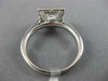 GIA 1.48CT ROUND & ASSCHER DIAMOND 14K WHITE GOLD 3D HALO SQUARE ENGAGEMENT RING