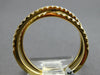 ESTATE .43CT DIAMOND 18KT YELLOW GOLD 3D CLASSIC CRISS CROSS INFINITY LOVE RING