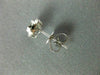 ESTATE .53CT DIAMOND 18KT WHITE GOLD 3D 7MM CLUSTER ROUND HALO STUD EARRINGS