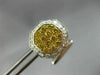 ESTATE LARGE 1.5CT WHITE & INTENSE FANCY YELLOW DIAMOND 18K WHITE GOLD CUFFLINKS