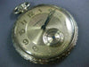 ANTIQUE LARGE HAMPDEN 14KT WHITE GOLD FILLED ROUND FILIGREE POCKET WATCH #26634