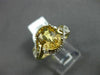 ESTATE 3.09CT DIAMOND & EXTRA FACET YELLOW TOPAZ 14KT YELLOW GOLD INFINITY RING