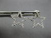 ESTATE .35CT DIAMOND 14KT WHITE GOLD 3D CLASSIC OPEN STAR STUD HANGING EARRINGS