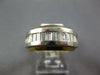WIDE 1.13CT DIAMOND 14KT 2 TONE GOLD CLASSIC BAGUETTE CHANNEL ANNIVERSARY RING