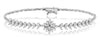 ESTATE 1.26CT DIAMOND 18KT WHITE GOLD FLOWER MULTI LEAF ETERNITY TENNIS BRACELET